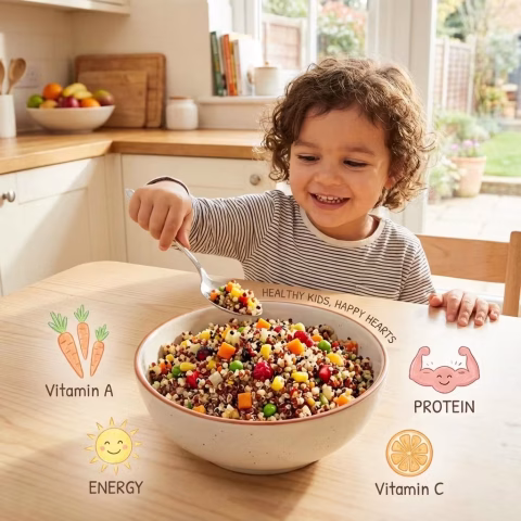 خاویار گیاهی در بشقاب کوچولوها؛ چرا کینوا بهترین دوست رشد کودک شماست؟